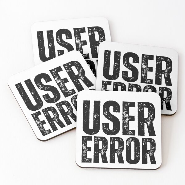 Item preview, User Error – Funny Tech Support Computer Humor Design for IT Pros, Programmers & Gamers Black Distressed Font designed and sold by GFamilyC.