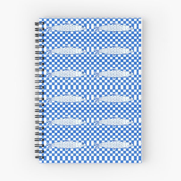 Item preview, Groovy Coastal Cartoon Sardines checkerboard designed and sold by Z-MulZ25.