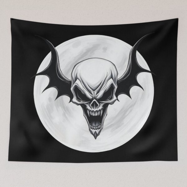 Item preview, Spooky Skull Under the Moon designed and sold by UnhingedBird.