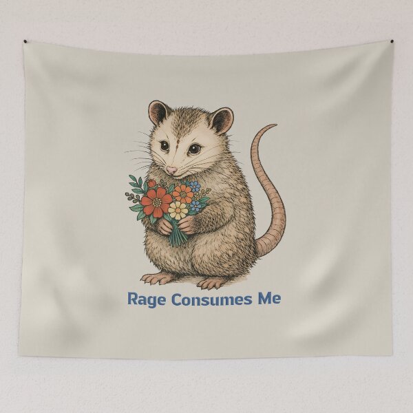 Item preview, Rage Consumes Me Opposum designed and sold by gear-posters.
