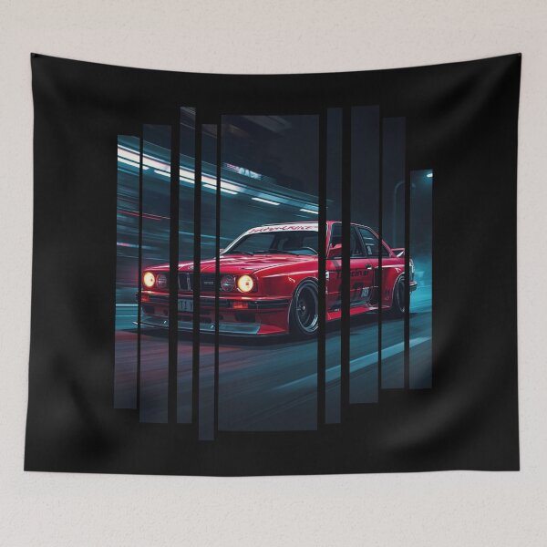 Item preview, BW 30 coupe with wide body kit, street racing vibe, high contrast neon colors 14 designed and sold by Neon G.