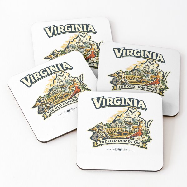 Item preview, Retro Virginia State Silhouette Logo designed and sold by Thehatinthecat.