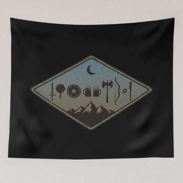 Item preview, Fantasy Fellowship Adventure Gear Night Mountain Scene designed and sold by Fenay Designs.