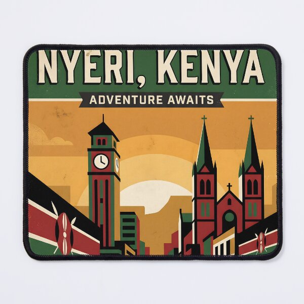 Item preview, Nyeri Kenya Retro Vintage Travel Souvenir designed and sold by TravelersGems.