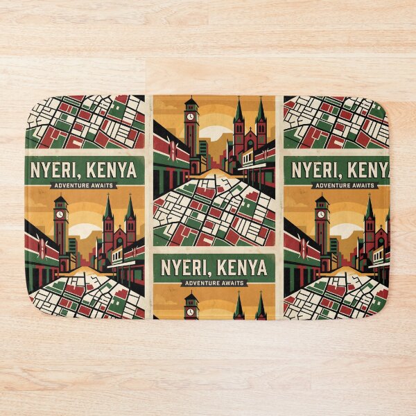 Item preview, Nyeri Kenya Retro Vintage Travel Souvenir designed and sold by TravelersGems.