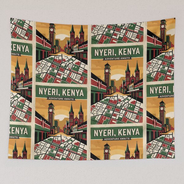 Item preview, Nyeri Kenya Retro Vintage Travel Souvenir designed and sold by TravelersGems.