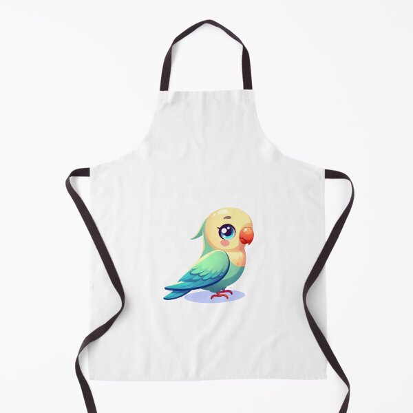 Item preview, Cute cartoon parakeet with vibrant colors and big eyes, ideal for children's illustrations. designed and sold by cave-canvas.