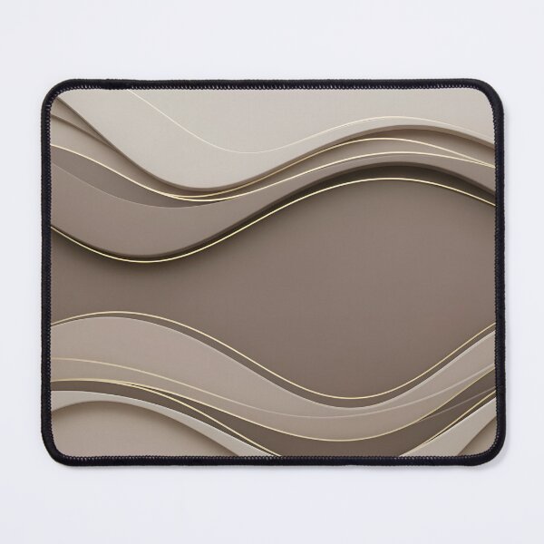 Item preview, Minimal Beige & Gold Abstract Wave Luxury Laptop Skin designed and sold by avwear.