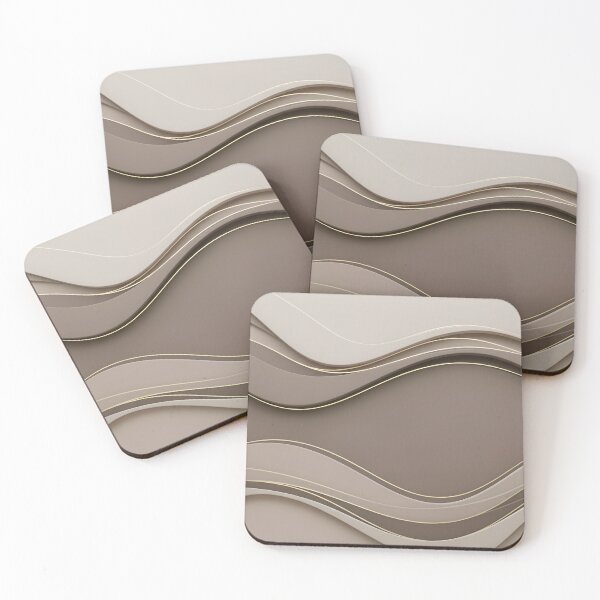 Item preview, Minimal Beige & Gold Abstract Wave Luxury Laptop Skin designed and sold by avwear.