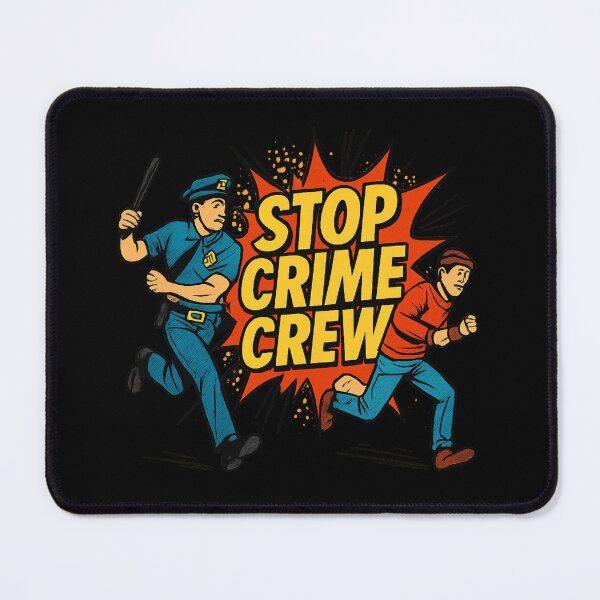 Item preview, Stop Crime Crew - Pop Art Comic Police Chase designed and sold by MKreative Studio.