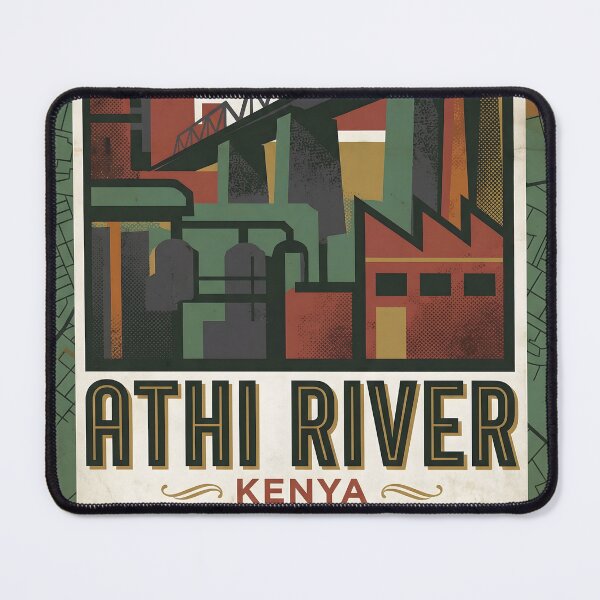 Item preview, Athi River Kenya Retro Vintage Travel Souvenir designed and sold by TravelersGems.