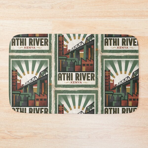 Item preview, Athi River Kenya Retro Vintage Travel Souvenir designed and sold by TravelersGems.