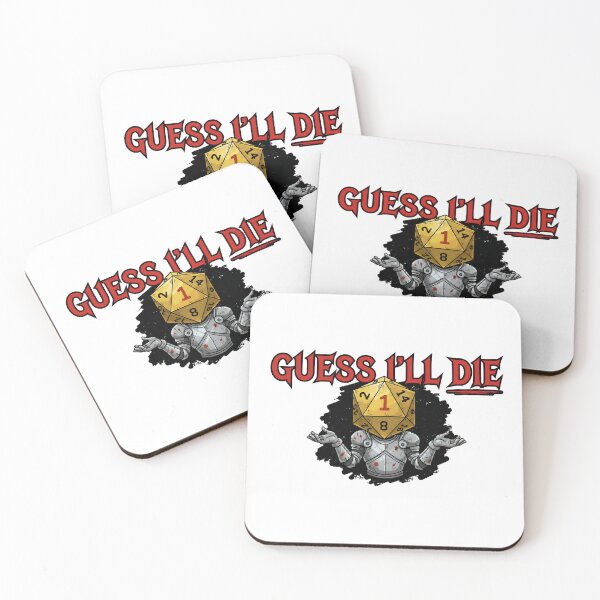 Item preview, Guess Ill Die Critical Fail Blood Splatter RPG Art designed and sold by Fenay Designs.