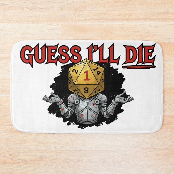 Item preview, Guess Ill Die Critical Fail Blood Splatter RPG Art designed and sold by Fenay Designs.