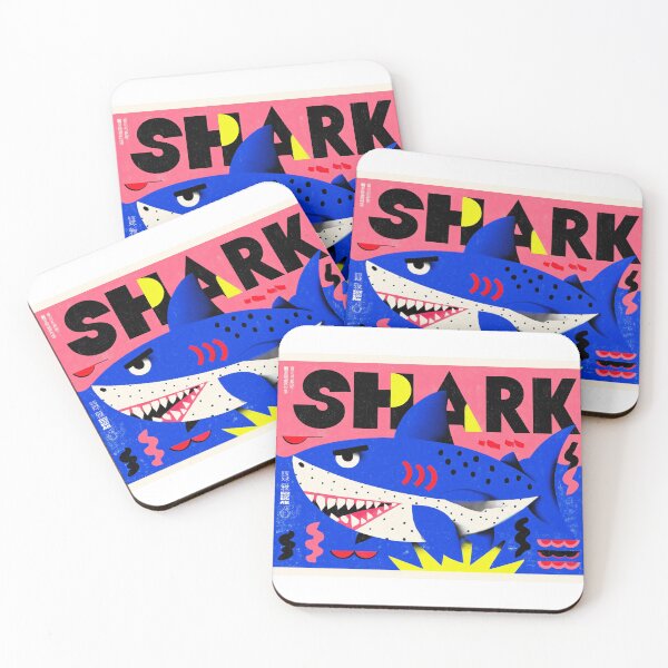 Item preview, Colorful Shark Typography designed and sold by lautir.