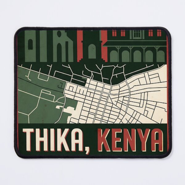 Item preview, Thika Kenya Retro Vintage Travel Souvenir designed and sold by TravelersGems.