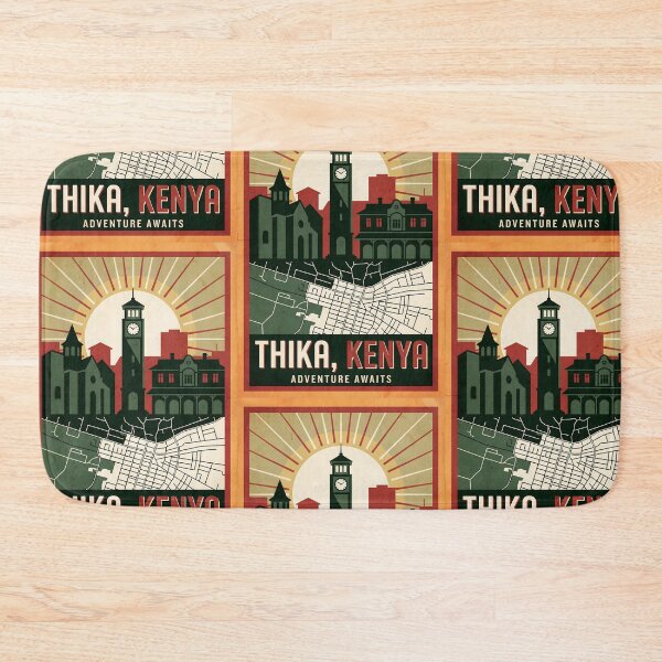 Item preview, Thika Kenya Retro Vintage Travel Souvenir designed and sold by TravelersGems.