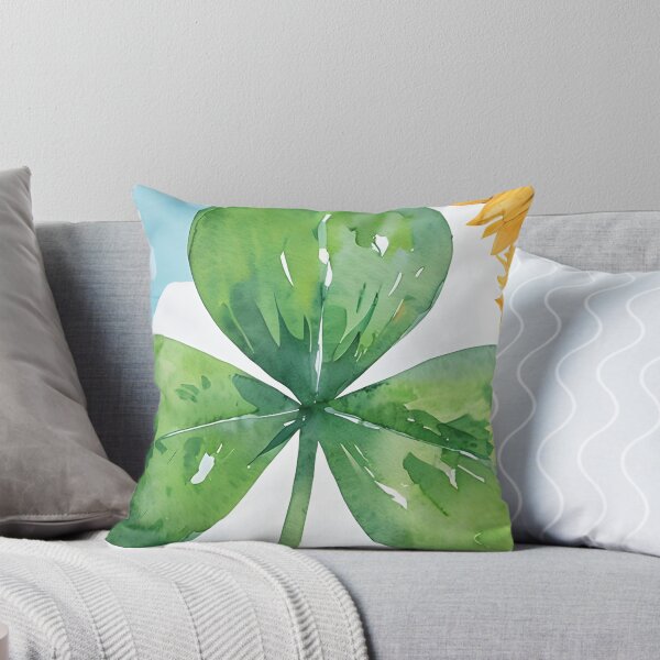 Item preview, Happy St. Patrick’s Day Watercolor Shamrock Sunflower Greeting Card designed and sold by FestivityFinds.