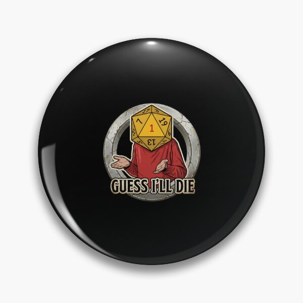 Item preview, Guess Ill Die Red Shirt Nat 1 Dice Meme Gift designed and sold by Fenay Designs.