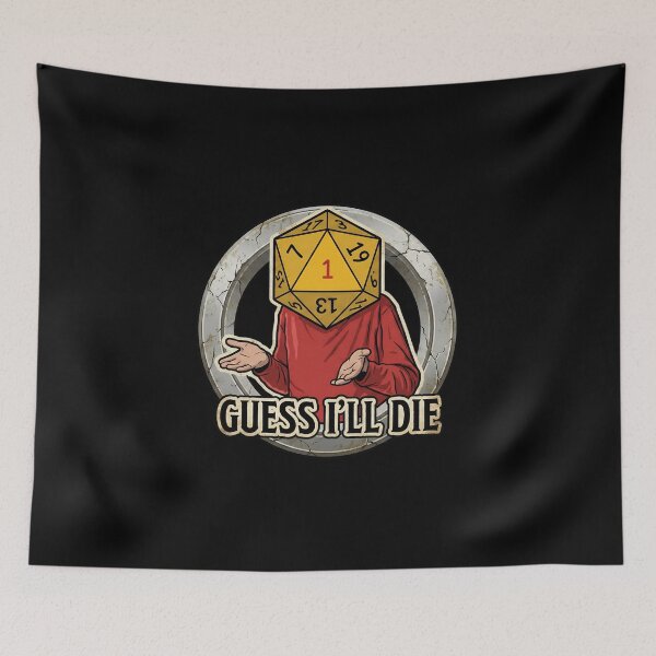 Item preview, Guess Ill Die Red Shirt Nat 1 Dice Meme Gift designed and sold by Fenay Designs.