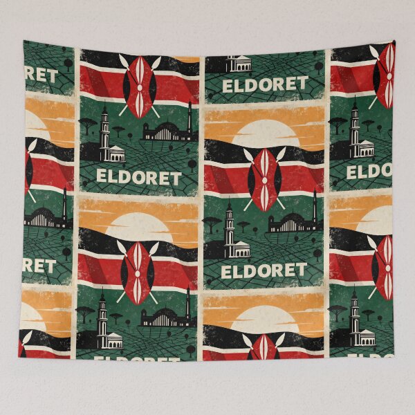 Item preview, Eldoret Kenya Retro Vintage Travel Souvenir designed and sold by TravelersGems.