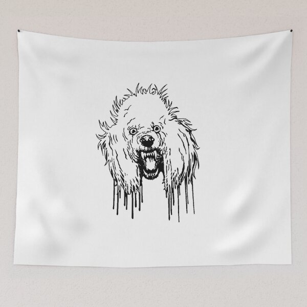 Item preview, Crazy Punk Dog Ink Sketch - Dark Grunge Art designed and sold by 1001T-Shirt.