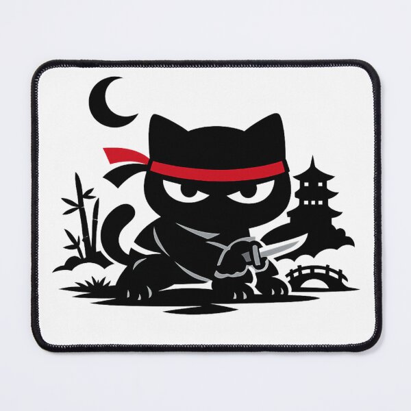 Item preview, ninja cat designed and sold by MeowMoodArt.