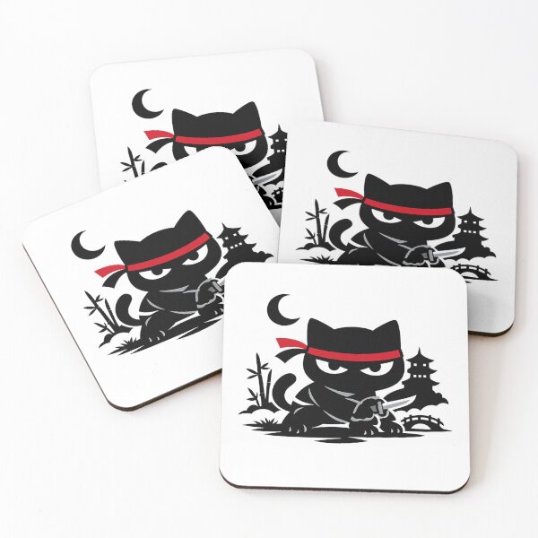 Item preview, ninja cat designed and sold by MeowMoodArt.