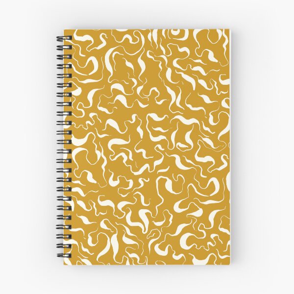 Item preview, Mustard Ochre Organic Abstract Wavy Pattern designed and sold by artievarudzite.