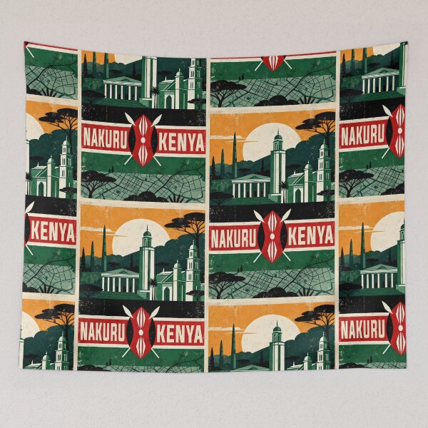 Item preview, Nakuru Kenya Retro Vintage Travel Souvenir designed and sold by TravelersGems.