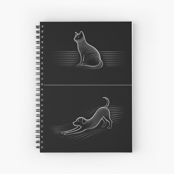 Item preview, Minimal Cat Dog Line Art T-Shirt – Modern Pet Outline Tee designed and sold by KDesignCrafts.