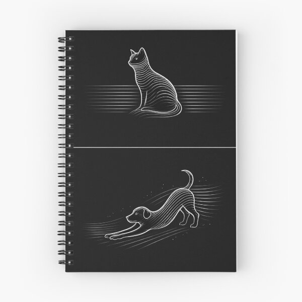 Item preview, Minimal Cat Dog Line Art T-Shirt – Modern Pet Outline Tee designed and sold by KDesignCrafts.