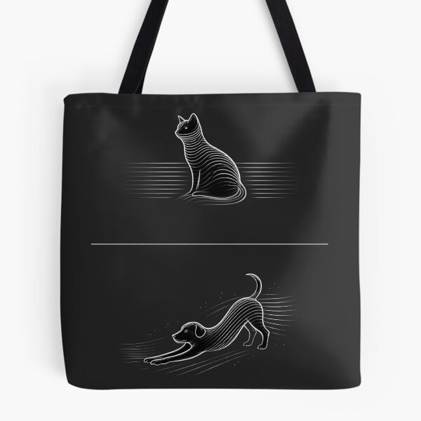 Item preview, Minimal Cat Dog Line Art T-Shirt – Modern Pet Outline Tee designed and sold by KDesignCrafts.