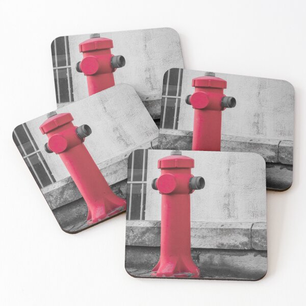 Item preview, Red Fire Hydrant Stands Boldly On City Sidewalk Against Gray Wall, Creating Striking Urban Contrast designed and sold by Nmallia.