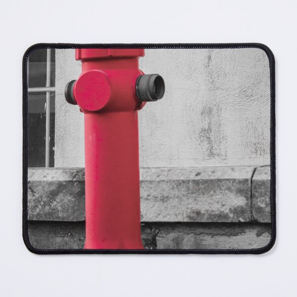 Item preview, Red Fire Hydrant Stands Boldly On City Sidewalk Against Gray Wall, Creating Striking Urban Contrast designed and sold by Nmallia.