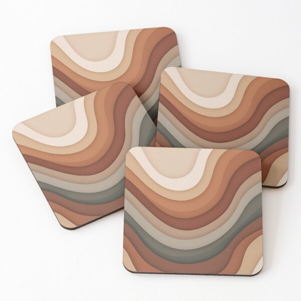 Item preview, Terracotta & Clay Abstract Wave Laptop Skin designed and sold by avwear.