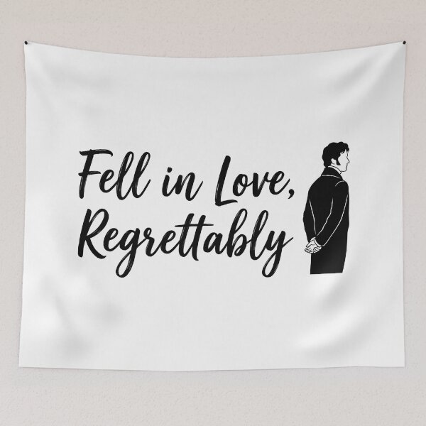 Item preview, Fell In Love Regrettably Mr Darcy Quote Pride And Prejudice designed and sold by Fenay Designs.