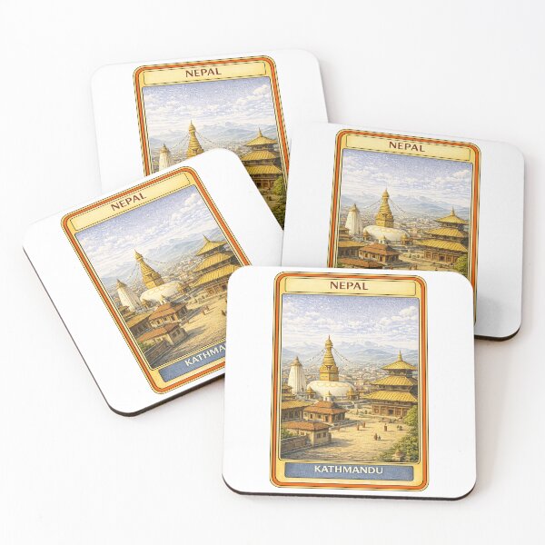 Item preview, Vintage Kathmandu Nepal Travel Poster | Retro Himalayan souvenir designed and sold by CLOUTKULT.