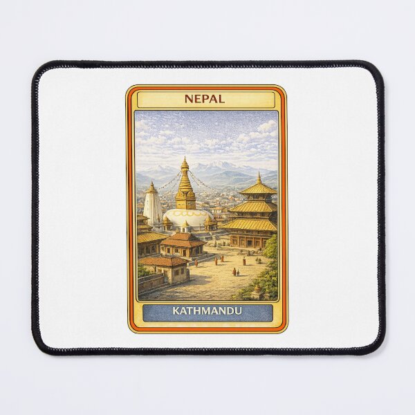 Item preview, Vintage Kathmandu Nepal Travel Poster | Retro Himalayan souvenir designed and sold by CLOUTKULT.