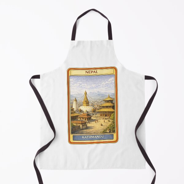 Item preview, Vintage Kathmandu Nepal Travel Poster | Retro Himalayan souvenir designed and sold by CLOUTKULT.