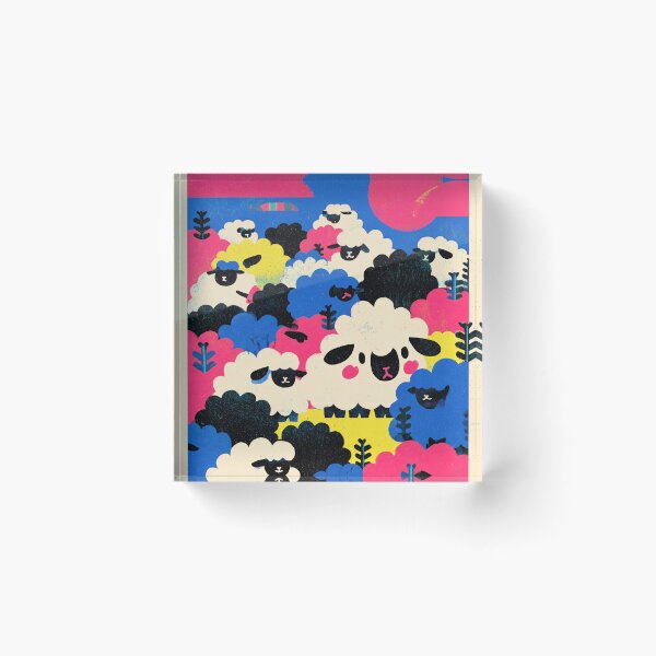 Item preview, Colorful Sheep in Vibrant Field designed and sold by lautir.