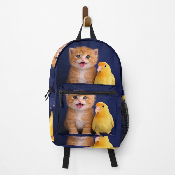 Item preview, The Sunshine Duo Ginger Kitten & Yellow Lovebird designed and sold by Dreamy Armine Art.
