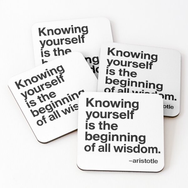 Item preview, Know Yourself – Aristotle Minimalist (Black Font) designed and sold by TshirtsLabs.