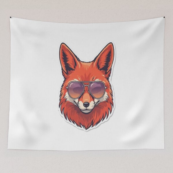 Item preview, 80s Cool Fox - Retro Aviator Sunglasses designed and sold by RetroRascalStudio.