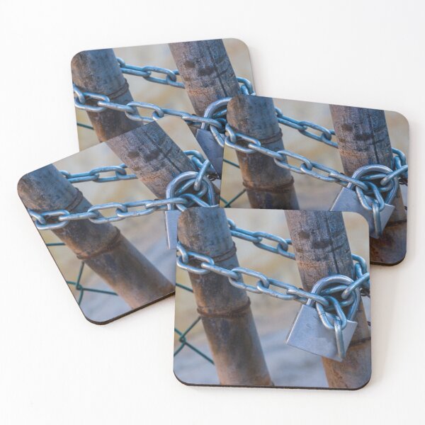 Item preview, Rusty Gate Chain And Padlock Securing A Chain-Link Fence For Security designed and sold by Nmallia.
