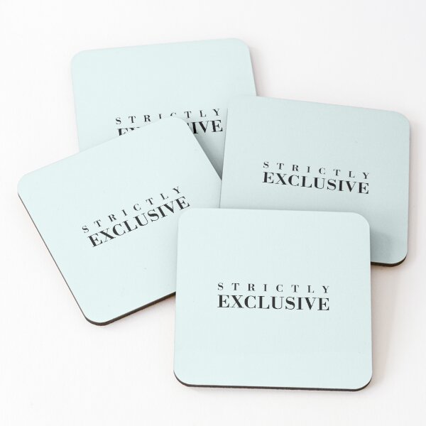 Item preview, Strictly Exclusive™ | Ice Blue - Signature Tech Collection | Minimalist Typography designed and sold by Rasamore™ Studios | Minimalist Art.