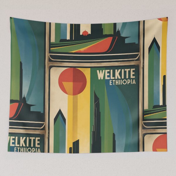 Item preview, Welkite Ethiopia Retro Vintage Travel Design designed and sold by TravelersGems.