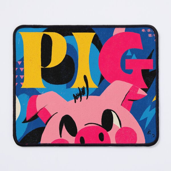Item preview, Colorful Cartoon Pig Artwork designed and sold by lautir.