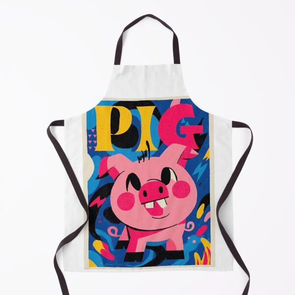 Item preview, Colorful Cartoon Pig Artwork designed and sold by lautir.