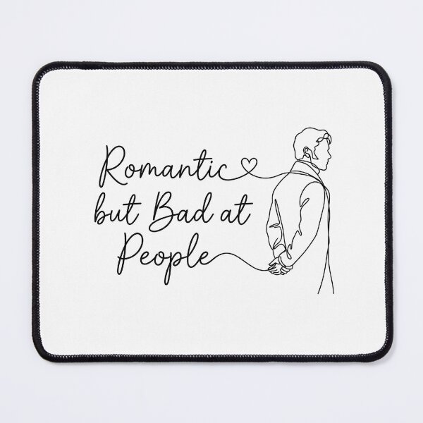 Item preview, Romantic But Bad At People Mr Darcy Line Art Pride And Prejudice designed and sold by Fenay Designs.